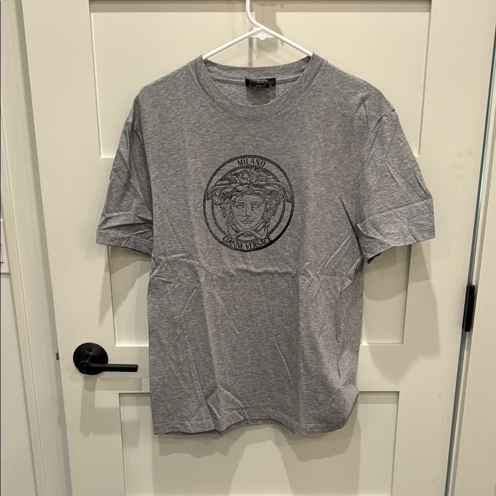 Versace Gray Short Sleeve Tee